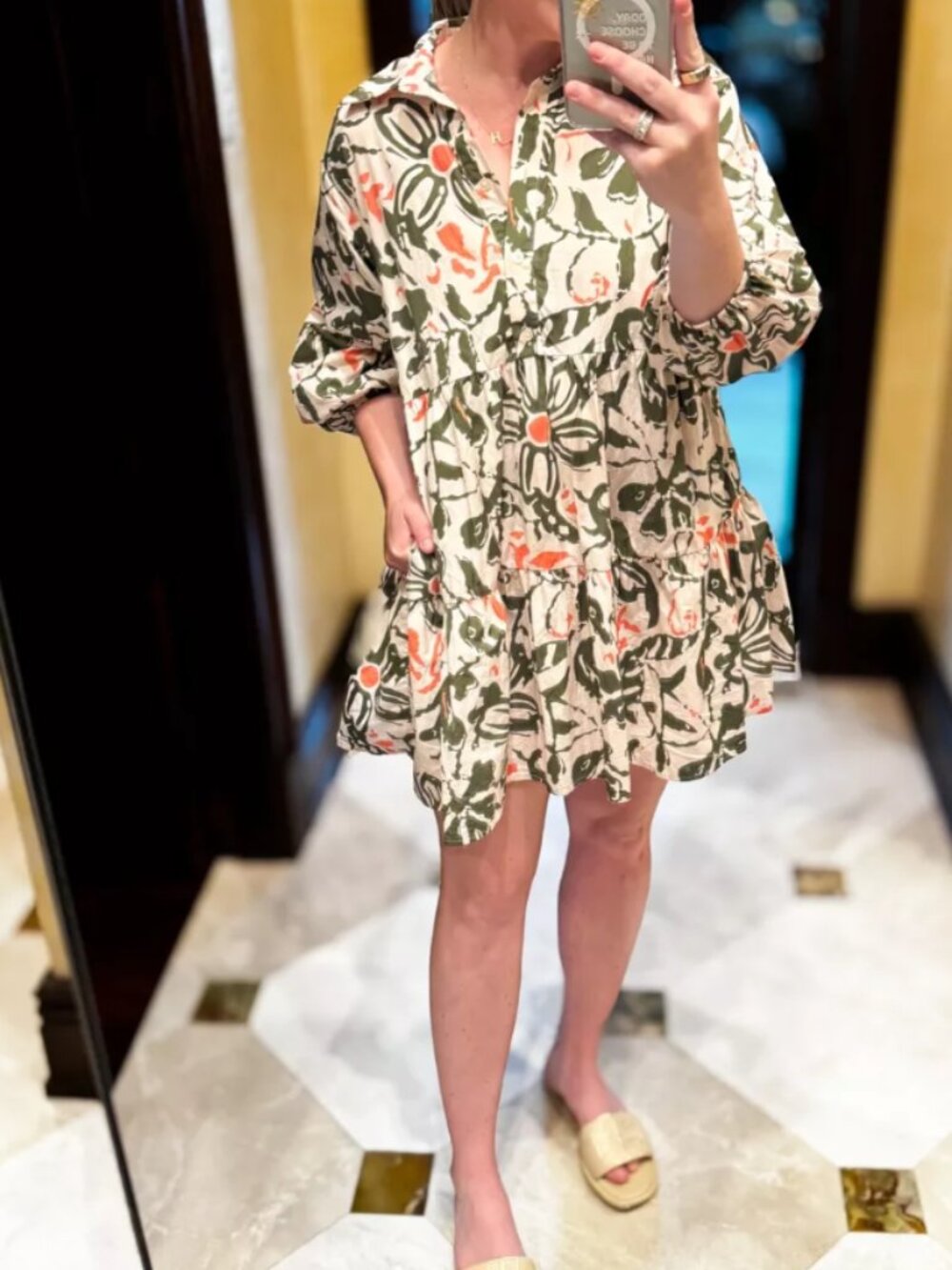 The Bettina Tiered Mini Shirt Dress by Maeve Size S - Picture 5 of 10